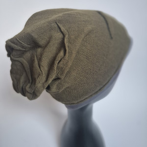 Czapka ciemna zielen i szary