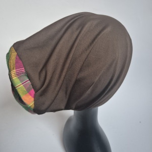 Czapka damska brązowa