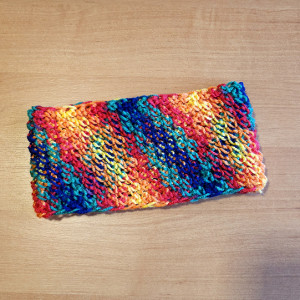 tęczowa, kolorowa opaska, rękodzieło