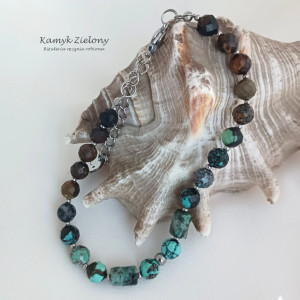 Bransoletka z kamieni naturalnych - turkus afrykański