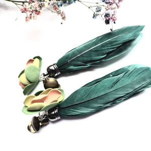 Klipsy kwiaty długie lekkie