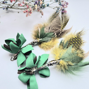 Klipsy kwiaty długie lekkie