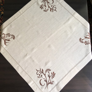 Ręcznie malowany obrus z lnu