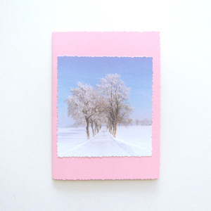 zimowa kartka na Boże Narodzenie, świąteczna kartka z pejzażem, zima kartka na Nowy Rok, kartki noworoczne, kartki z zimowym krajobrazem
