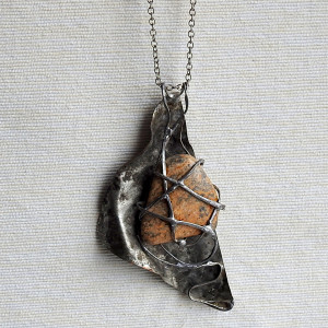 Zawieszka z kamieniem naturalnym- jaspis