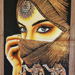 Papirus, Beduinka, 90x65cm, Oryginalny 100%, Egipt, Obraz, papier papirusowy