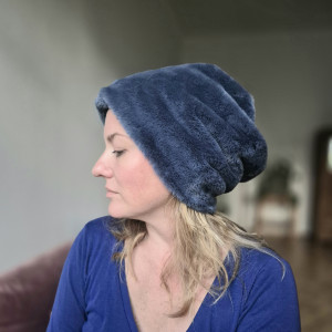 Futrzana  sztuczne futro czapka