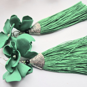 Kolczyki długie  zielone