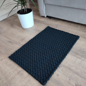 Dywan szydełkowy prostokątny ze sznurka 45cmx70cm