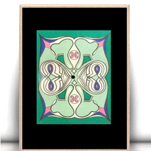 vintage plakat prl, polski design prl, polska szkoła plakatu, prl pocztówka dźwiękowa, retro design, prl grafika, prl ilustracja Magner Elżbieta, projket Elżbieta Magner, zielony plakat A4 ob