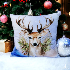 Poduszka świąteczna poduszka na święta ozdobna poduszka renifer