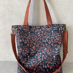 Torba hobo XXL - print listeczki