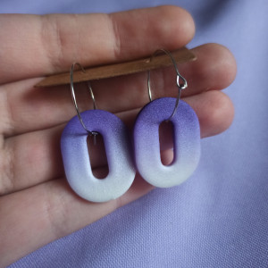 Kolczyki z gliny polimerowej na kole