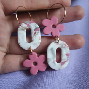 Kolczyki z gliny polimerowej na kole