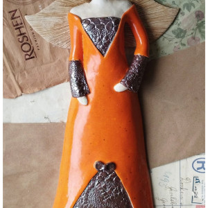 Anioł wiszący złoty