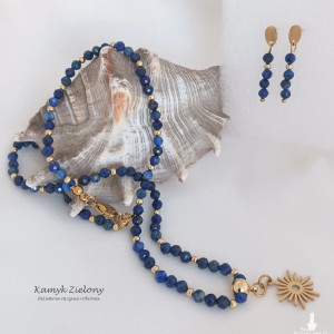 Lapis lazuli - naszyjnik i kolczyki