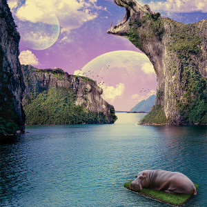 Plakat fantasy hipopotamia zatoka 037_17