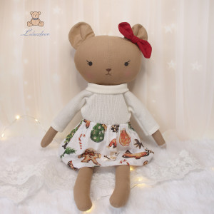 Świąteczna przytulanka Miś Laura Boże Narodzenie prezent GOTOWA