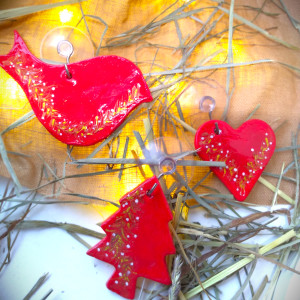 Ozdoba świąteczna z przyssawkami