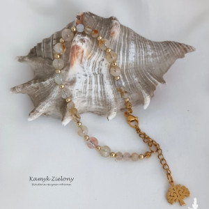 Cytryn - bransoletka z kamieni naturalnych - wykończenia ze stali chirurgicznej