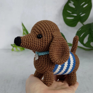 Maskotka jamniczek, Zabawka piesek, Prezent dla dziecka