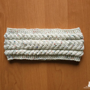 kość słoniowa, beżowa opaska, rękodzieło