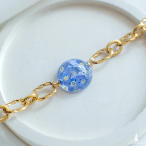 Bransoletka z niezapominajkami