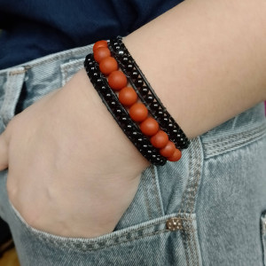 Bransoletka boho z jaspisów