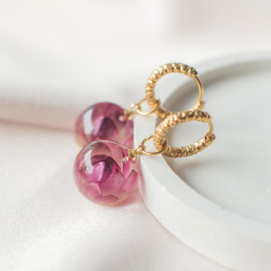 Kolczyki z helichrysumom