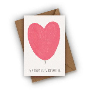 Kartka walentynkowa- Moja miłość jest w rozmiarze XXL!