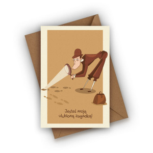 Kartka walentynkowa- Jesteś moją ulubioną zagadką!