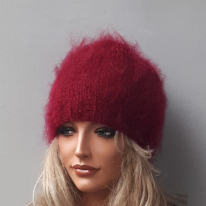 Ciepła moherowa w kolorze bordo