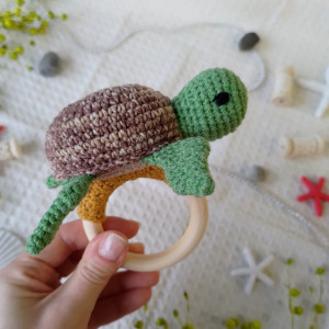 Grzechotka żółwik, Gryzak na kółku, Prezent dla maluszka