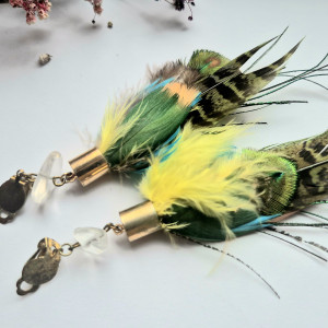 Klipsy pióra długie lekkie