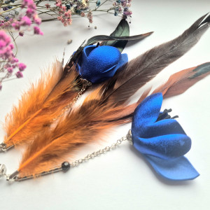 Klipsy pióra długie lekkie