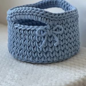 Koszyk ze sznurka kolor niebieski