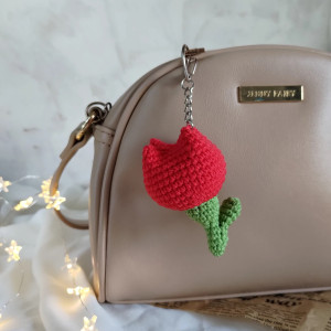 Brelok tulipanek, Brelok do kluczy, Brelok na prezent, Brelok dla mamy