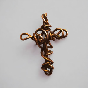 Unikalny krzyżyk z czystej miedzi