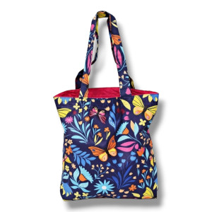 Torba na zakupy Shopperka eko torba zakupowa, siatka na zakupy motylki, torba shopper motyle
