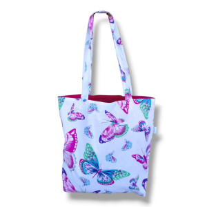 Torba na zakupy Shopperka eko torba zakupowa, siatka na zakupy motylki, torba shopper motyle