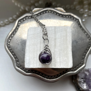 naszyjnik AMETYST stal chirurgiczna