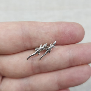 119 srebrne kolczyki vintage, jaszczurki