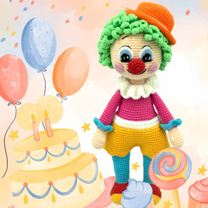 Szydełkowy Pan Klaun