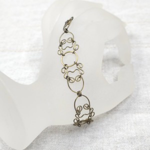 Bv142 mosiężna, stara bransoletka; efektowna, na prezent