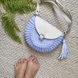 torebka na szydełku oreo maxi dodatki ze skóry naturalnej