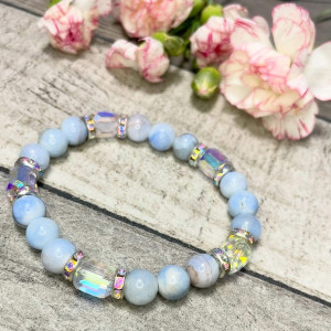 Bransoletka z niebieskiego jadeitu