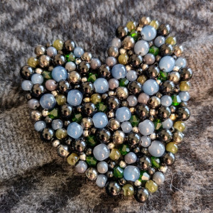 Broszka 💚🩶🖤