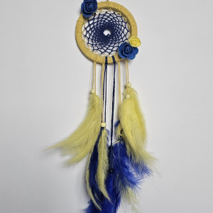 Łapacz snów żółto-granatowy