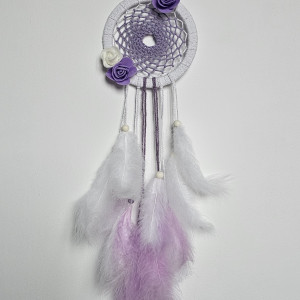 Łapacz snów biało-fioletowy