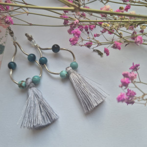 klipsy lub kolczyki z chwostami